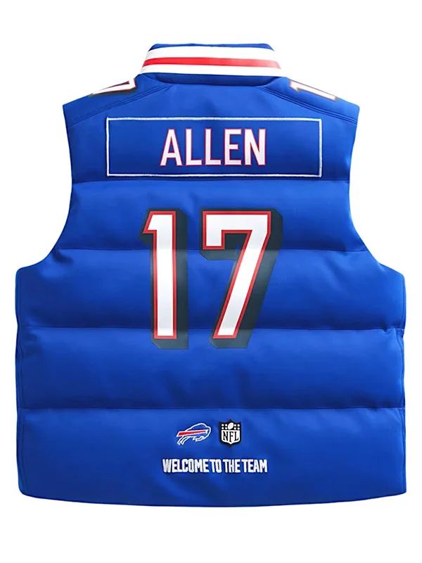 Allen Buffalo Bills Blue Puffer Vest