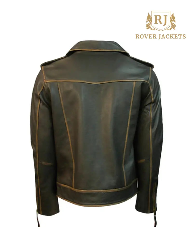 Unique Men's Jacket: Asymmetrical Zipper and Contrast Stitching