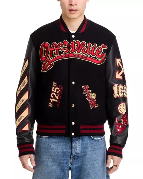 AC MILAN X OFF-WHITE - VESTE VARSITY