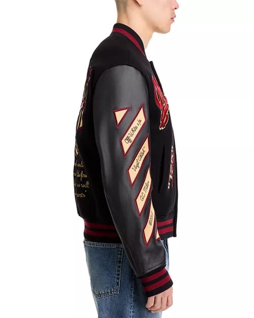 AC MILAN X OFF-WHITE- VARSITY JACKET