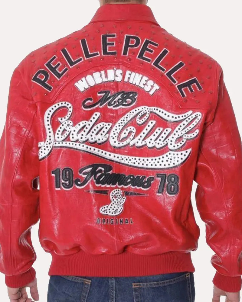 1978 Bomber Pelle Pelle Soda Club Leather Jacket