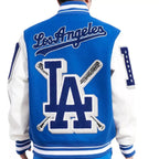 MLB Los Angeles Dodgers Mashup Men’s Wool & Faux Leather Varsity Jacket