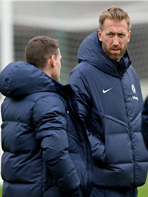 Men’s Chelsea FC Blue Quilted Puffer Hooded Jacket