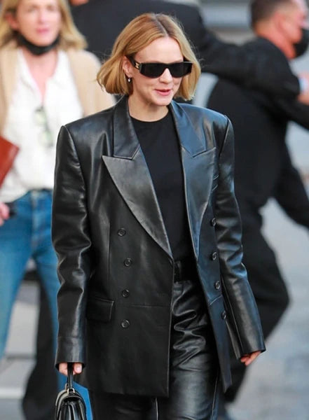 Trench-coat en cuir Carey Mulligan