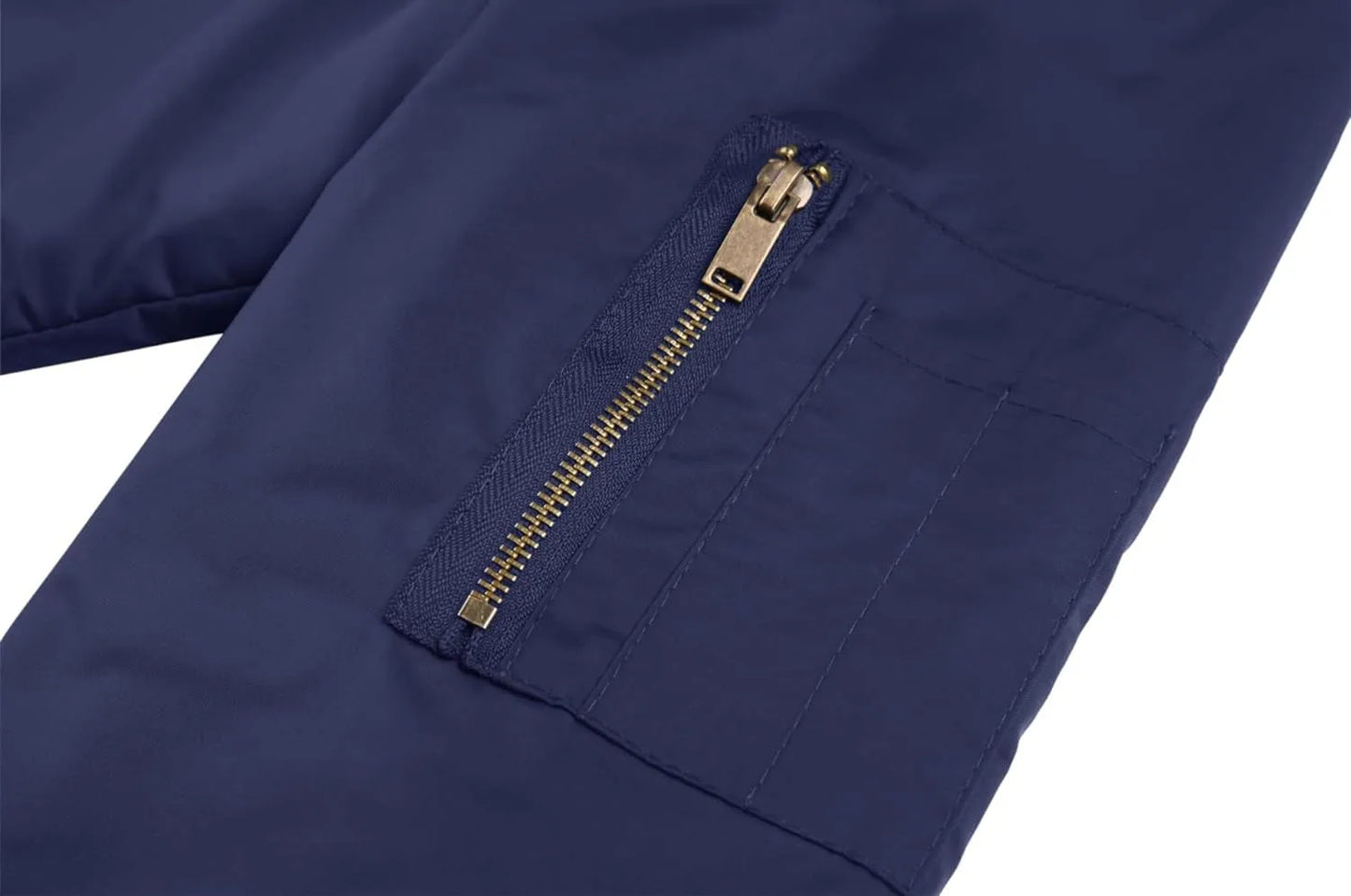 Zip Pockets Jacket Outdoor Autumn Winter Warm Blue  - Roverjackets