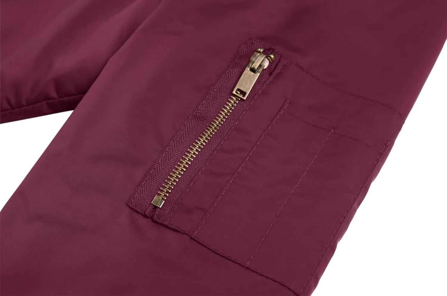 Zip Pockets Casual Jacket Outdoor Autumn Winter Warm Red - Roverjackets