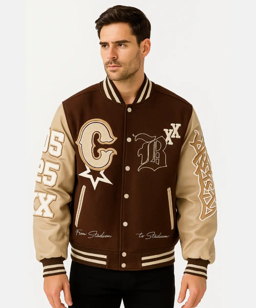 Unisex Chris Brown Breezy Bowl XX Letterman Wool Varsity Jacket