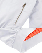 Zip Pockets Jacket Outdoor Autumn Winter Warm - White  - Roverjackets