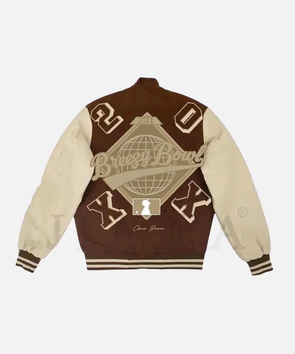 Unisex Chris Brown Breezy Bowl XX Letterman Wool Varsity Jacket