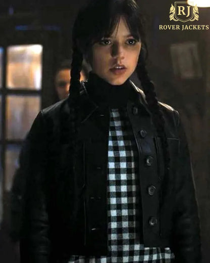 Jenna Ortega Addams Lederjacke - Rover Jacken