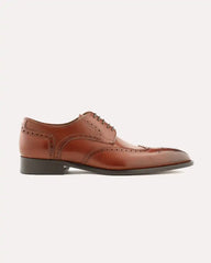 Antique Wingtip Shoes Cognac