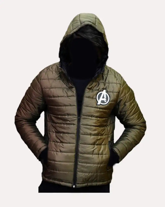 Avengers Olive Puffer Jacket