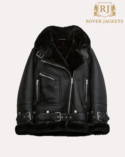 B3 RAF Aviator Style Shearling Leather Jacket