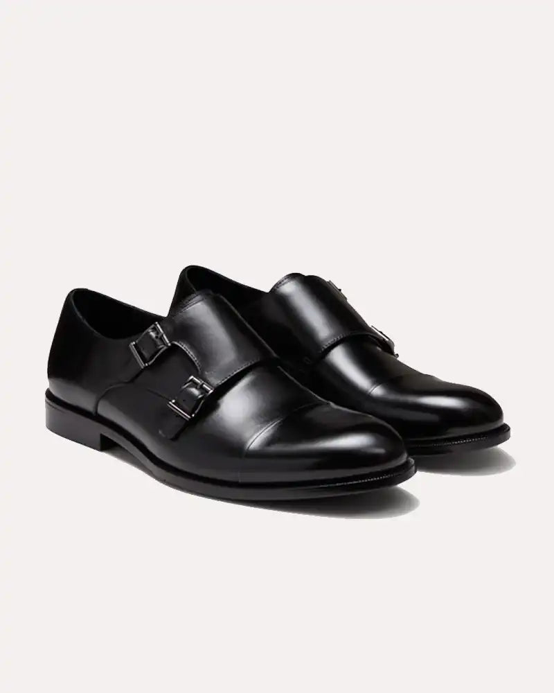 Balmoral Black Monk Strap Shoes