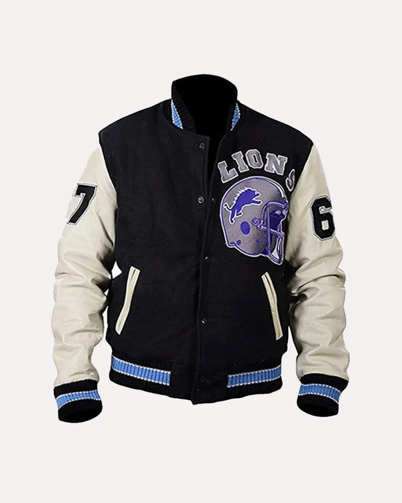 Beverly Hills Cop Eddie Murphy Axel Foley Detroit Lions Varsity Jacket