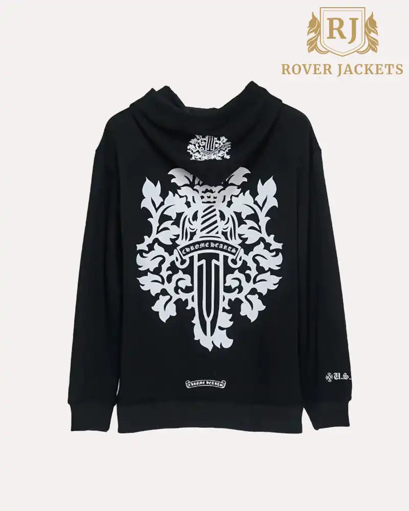 Black Chrome Hearts Vine Dagger Hoodie