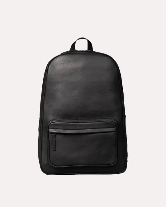 Black Lambskin Leather Backpack