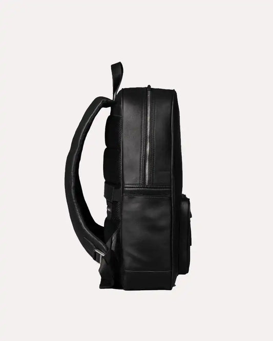 Black Leather Backpack Lambskin