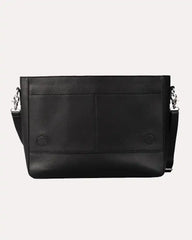 Black Leather Messenger Bag Mens