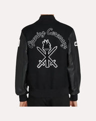 Black Letterman Opening Ceremony Jacket