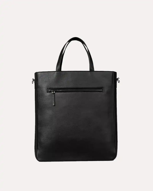 Black Tote Bag Unisex Leather