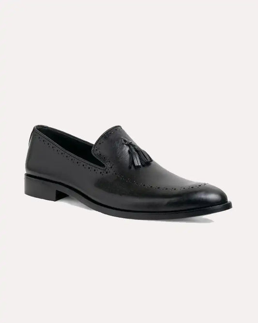 Black Tussle Dot Loafer