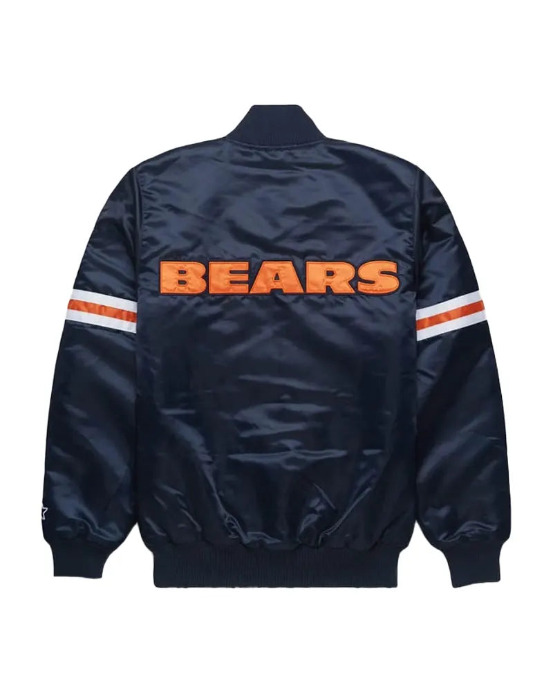 Blue Satin Jacket Chicago Bears