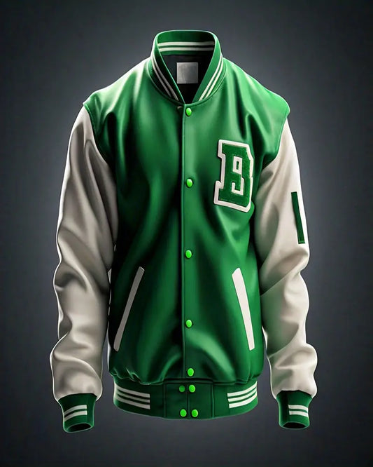 Boston Celtics Green and White Bomber Jacket