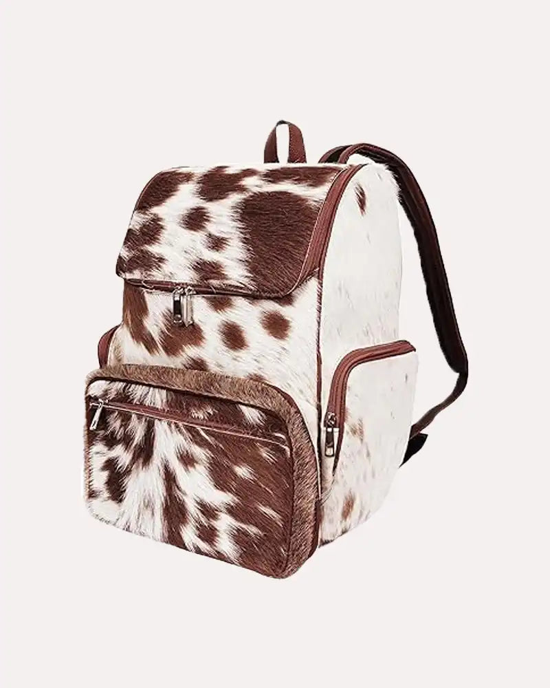 Brown Cowhide Diaper Bag