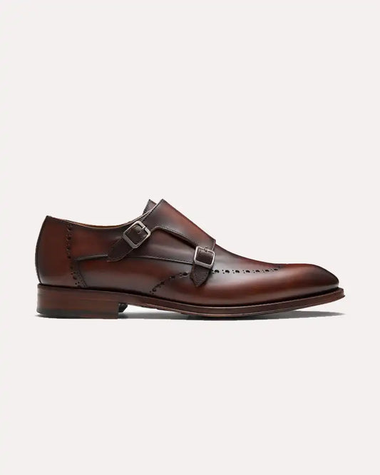 Brown Monk Strap Shoes Mitchell