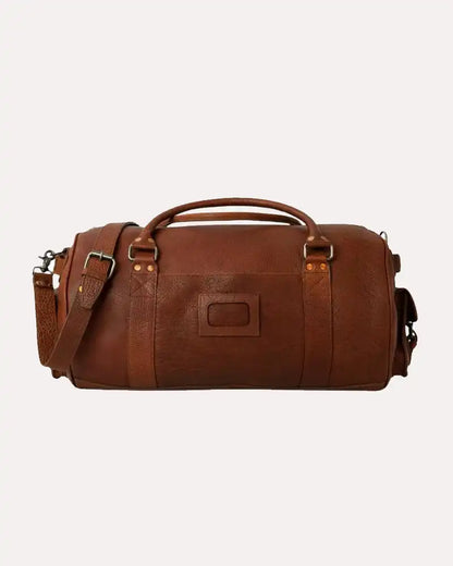 Brown Travel Leather Duffle Bag