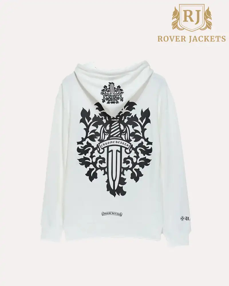 Chrome Hearts Vine Dagger Hoodie White