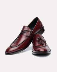 Classy Tassel Slip-On Loafer Maroon