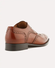 Cognac Wingtip Antique Shoes