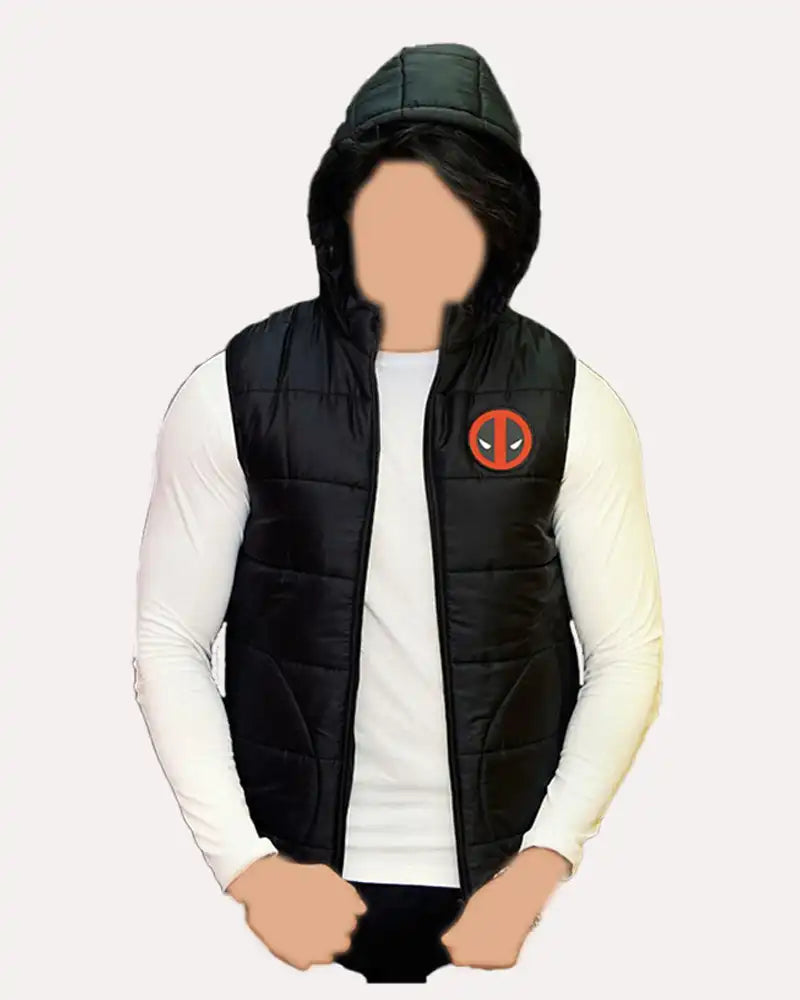 Sleeveless Prowess Puffer Jacket Black Deadpool