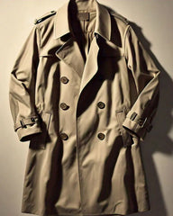 Double-Breasted BeigeTrench Coat for Women