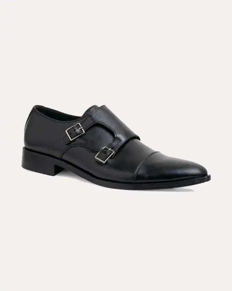 Double Monk Strap Loafers Leather