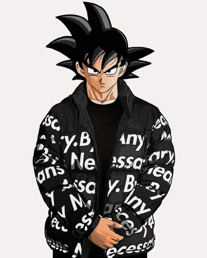 Dragon Ball Z Black Puffer Goku Drip Jackets