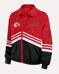 Erin Andrews Red Kansas City Chiefs Bomber Full Zip Jacket