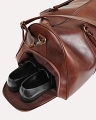 Genuine Leather Duffel Bag Brown Duffel Bag