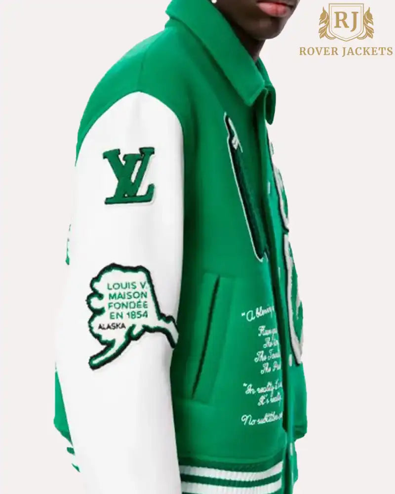 Louis Vuitton Green Varsity Jacket Rover Jackets