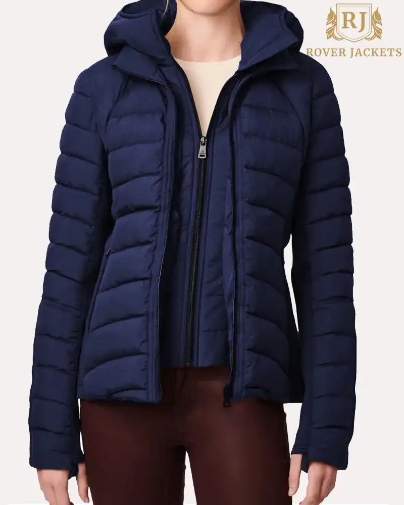 Hooded Quilted Water Repellent Jacket Night Shadow