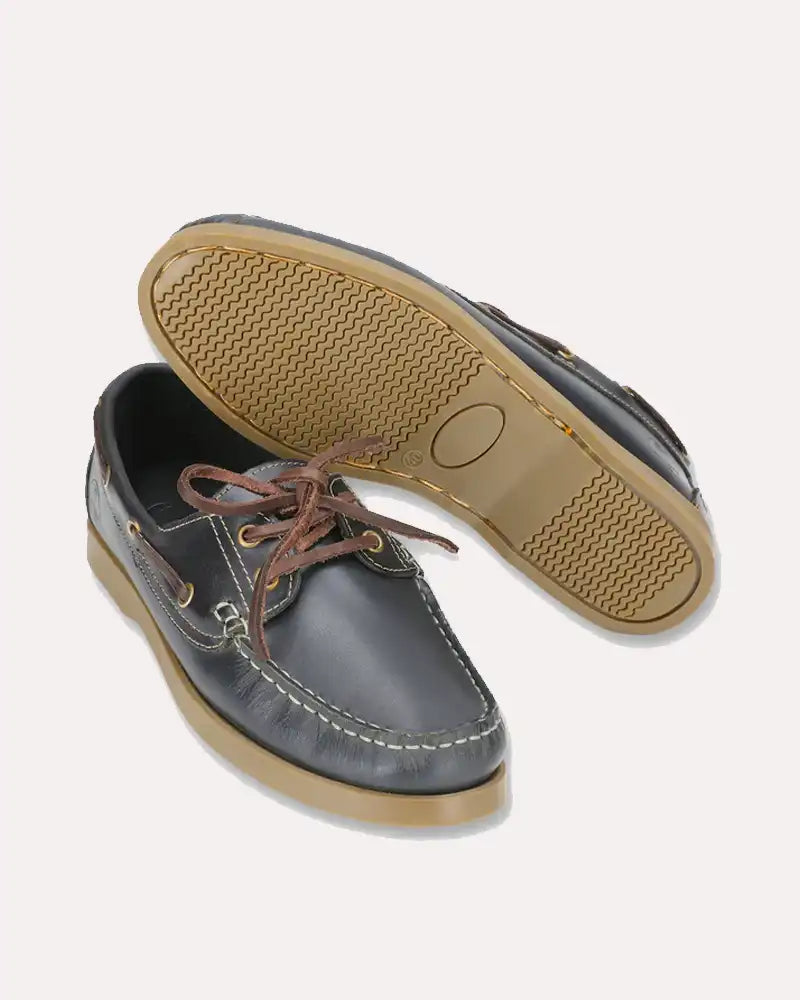 Indigo Sterling Boat Shoe Black