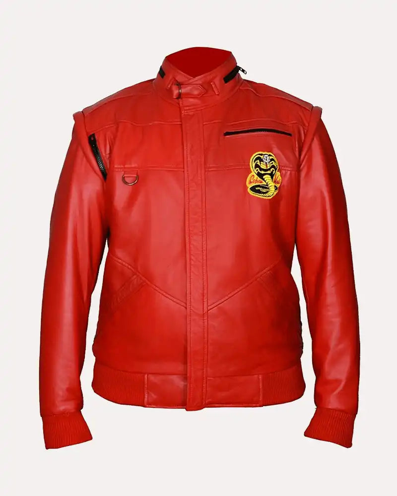 Johnny Lawrence Red Cobra Kai Black Jacket