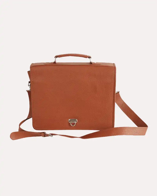 Laptop Shoulder Bag Camel Slim