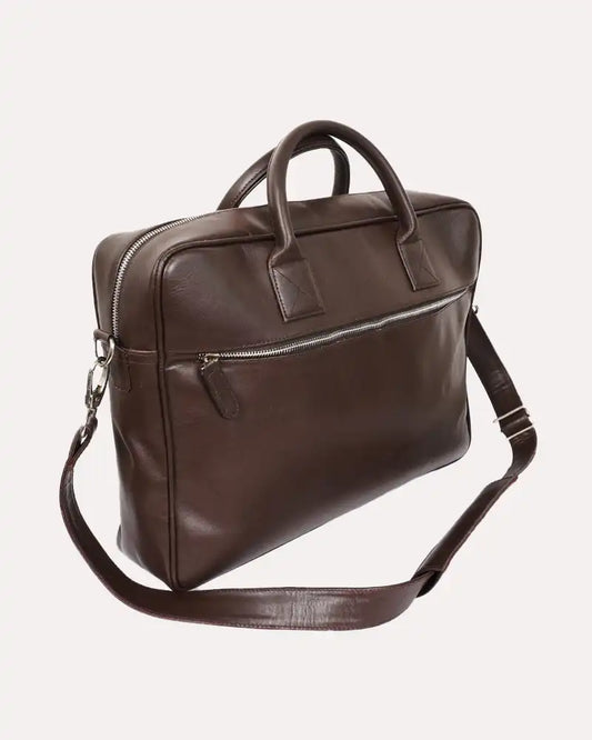 Laptop Shoulder Messenger Bag Chocolate Color