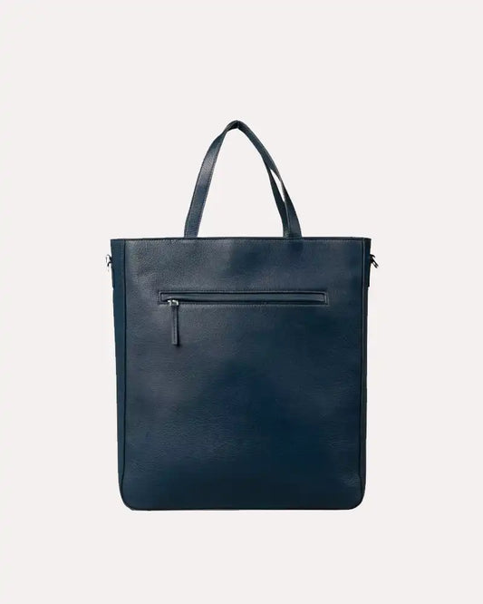 Leather Blue Tote Bag Womens