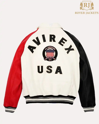 Leather Jacket Avirex Color Block