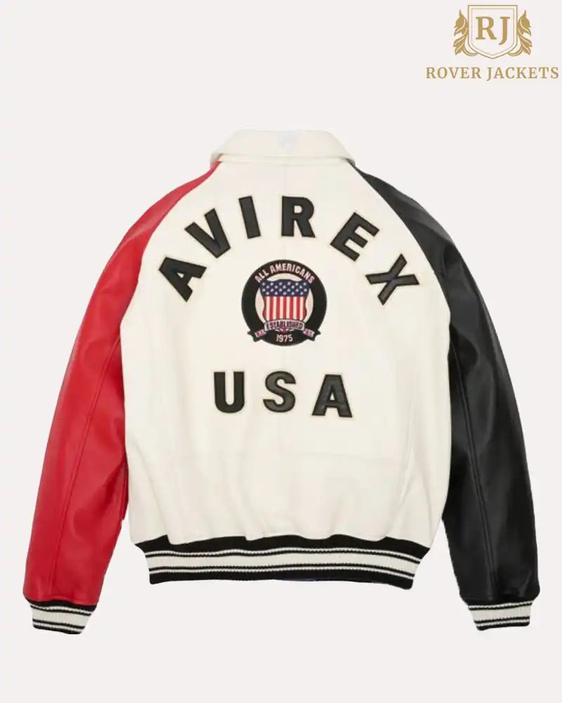 Leather Jacket Colour Block Avirex USA