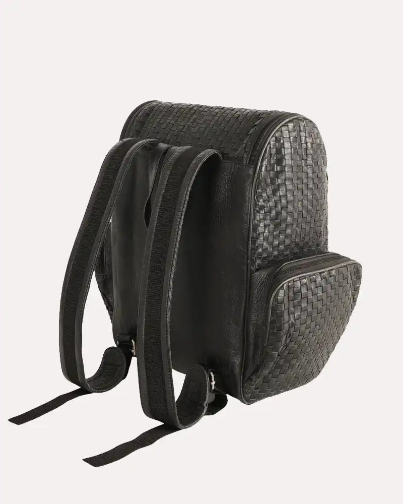 Leather Western Black Braided Bag